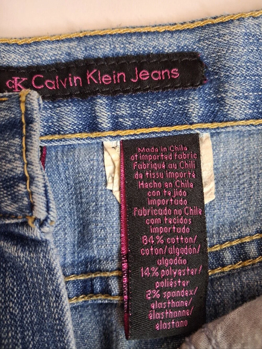 Old School Denim Mini Skirt With Pockets